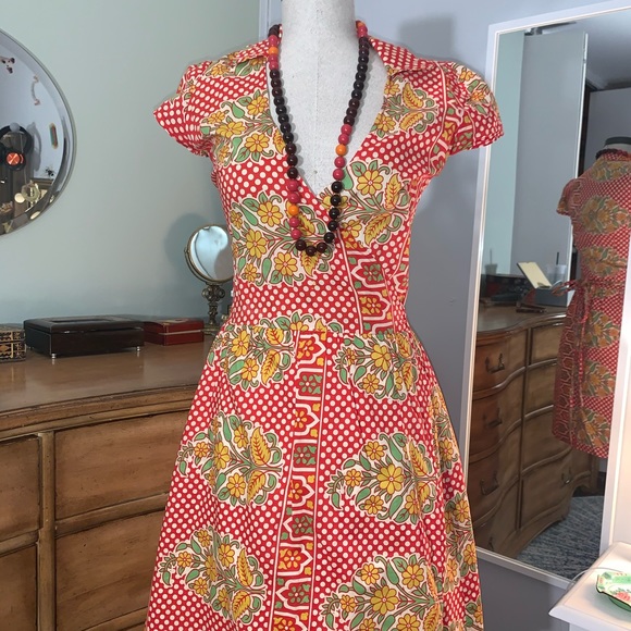 Cute Cotton Wrap Dress! - Picture 2 of 4